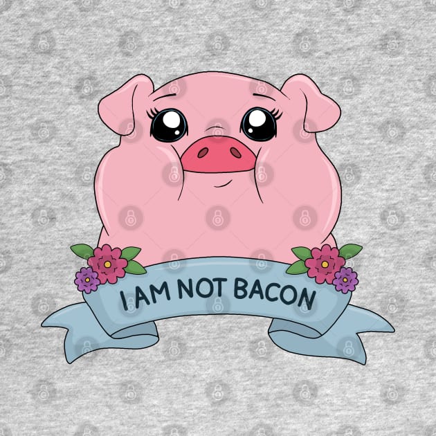 I am not bacon - Cute pig by valentinahramov